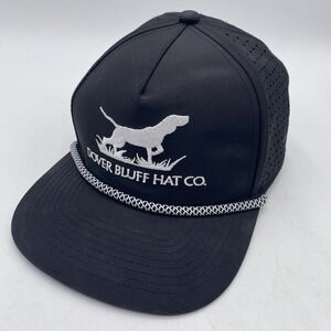 Dover Bluff Hat Co Rope Hat Pointer‎ Dog Black SnapBack Trucker Mesh VGC